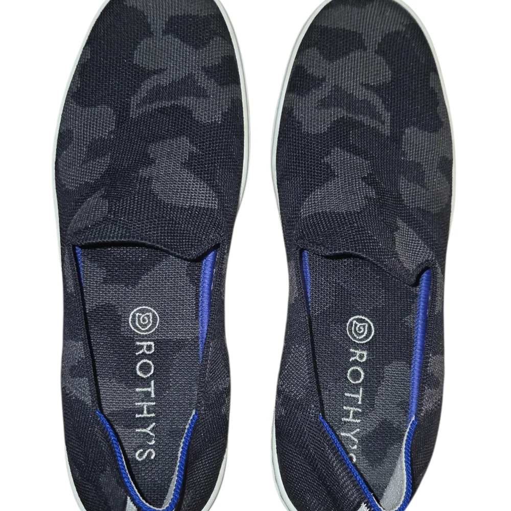 Rothy’s Women’s‎ Slip-On Sneakers Gray Camo Washable Size 10